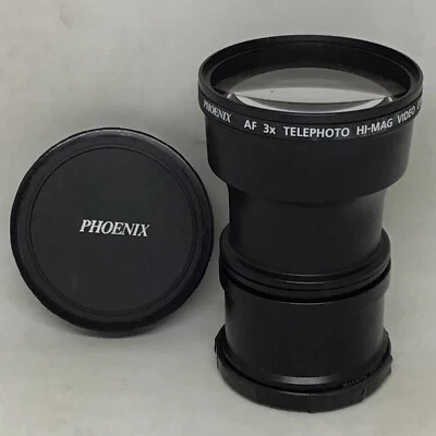 Phoenix AF 3x Teleophoto Hi-Mag Video Convertidor 46mm + Raynox RT5255 Extensor Foto 1 de 4