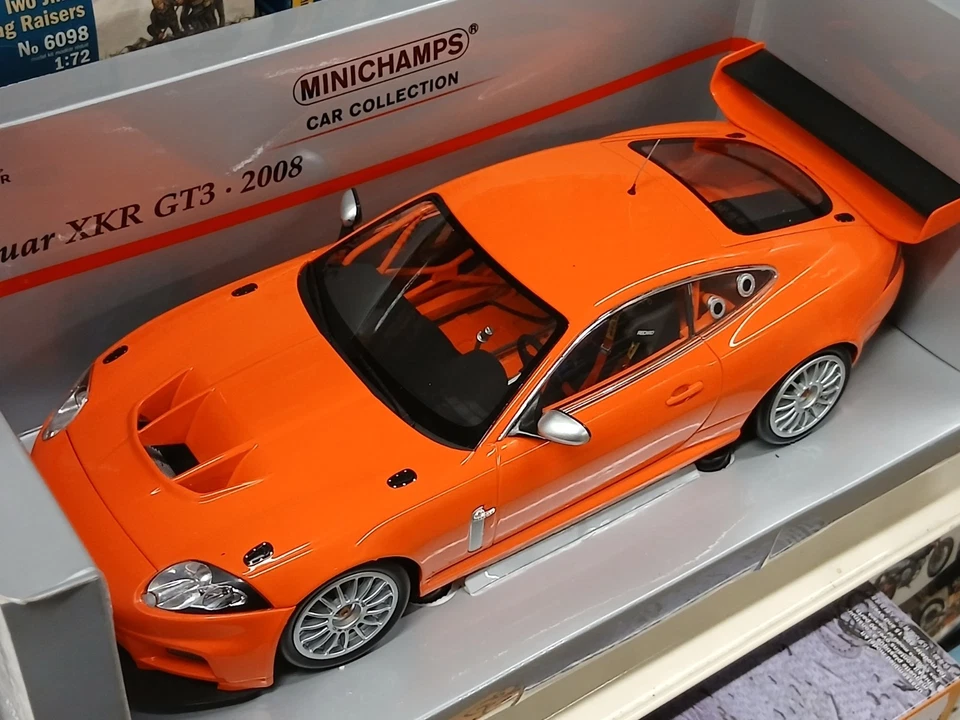 JAGUAR XKR GT3 2008 ARANCIONE 1/18 MINICHAMPS 150081391 NUOVO