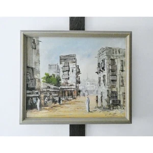 Moroccan Cityscape Oil Painting • 20th Century Original Post-Impressionist Art - Picture 1 of 10