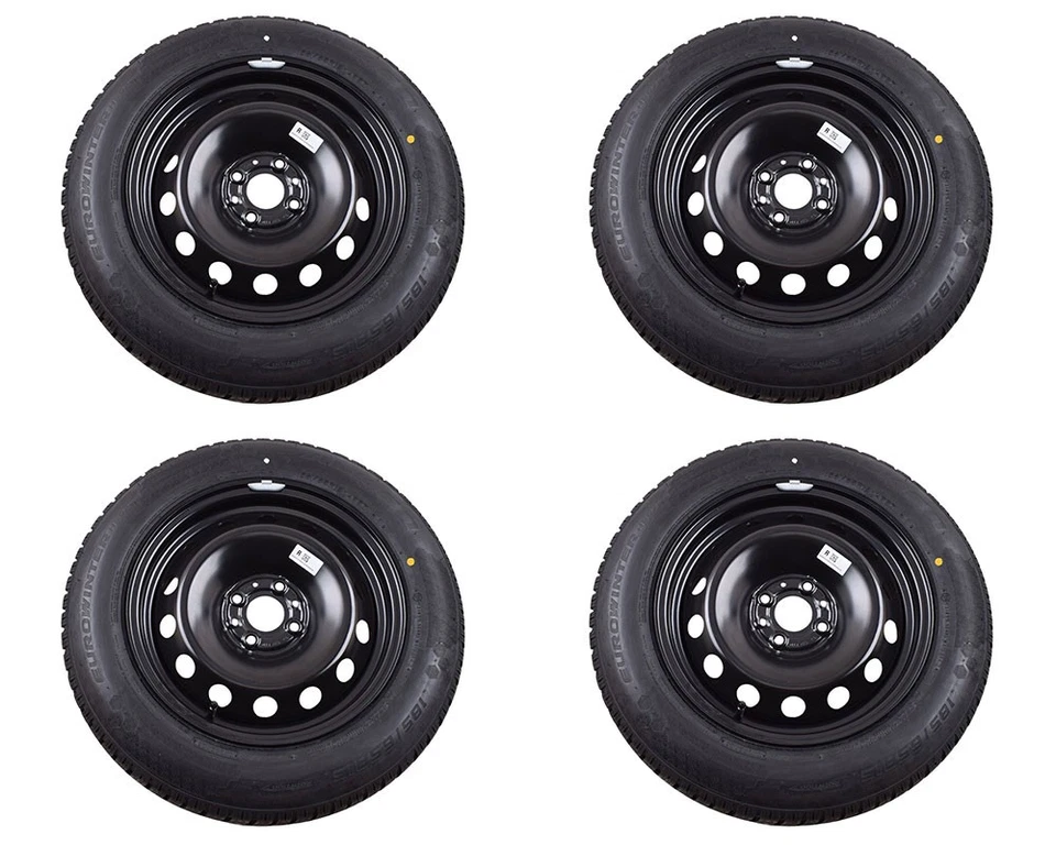 FIAT 500e - 4x Original Winterräder Stahlräder 1693192280 6x15" ET40 LK 4x98 - Bild 1 von 4