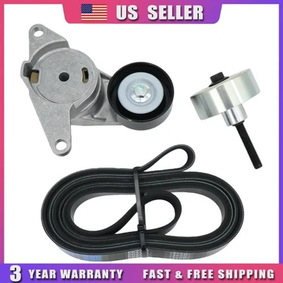 For Buick Lacrosse Enclave Chevy GMC Saturn Serpentine Belt Tensioner Pulley Kit Foto 1 de 4