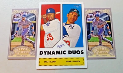 James Loney 2012 Gypsy Queen Mini Gypsy Queen Back&2006 Topps 52 Rookies Duo - Image 1 of 4