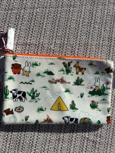 🌟Cath Kidston Coin Purse Make Up Bag Pouch, Ecru Miffy Rodeo, Cotton🌟 - Picture 1 of 5