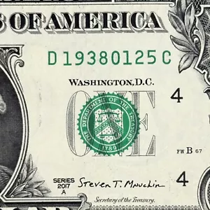1938, January 25th Birthday Anniversary Dollar Fancy Serial Number - Picture 1 of 3