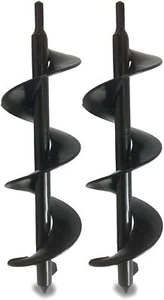 2PK 12" Earth Auger Drill Bits For Gas Powerhead Post Fence Hole Digger Point - Picture 1 of 7