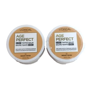 (2) L'Oreal Age Perfect 4 in 1 Tinted Face Balm Foundation, #10 Medium - Picture 1 of 2