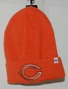 Forty Seven Brand NFL Licensed Chicago Bears Orange Cuffed Winter Cap - Picture 1 of 5