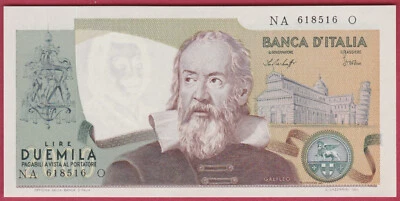 R* ITALY 2000 LIRE 1976 P-103b aUNC/UNC DETAILS #6929 - Image 1 of 2