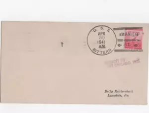 USS Bittern 1941 Manila Philippines postmark - Picture 1 of 1