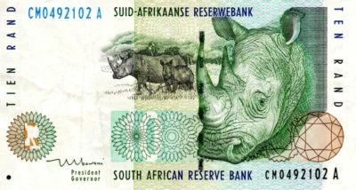 South Africa 10 Rand ND(1999) VF+ Banknote P-123b Prefix CM Mboweni Sig. - Image 1 of 2