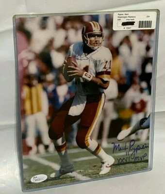 Foto autografiada por Mark Rypien de los Washington Redskins 8x10 JSA W853513 Foto 1 de 2