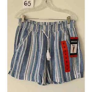 Briggs Womens Linen Blend Shorts Blue SIZE M - Picture 1 of 12