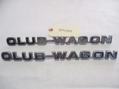 Ford Econoline Club Wagon 1975-79 insignia emblema con escritura (1 par) OEM Foto 1 de 4