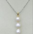 New hot 10x12mm baroque south sea natural White pearl 14] pendant necklace 18"