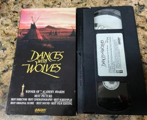 Nice Vintage 1990 Dances With Wolves Kevin Costner VHS Cassette Tape Minty - Picture 1 of 3