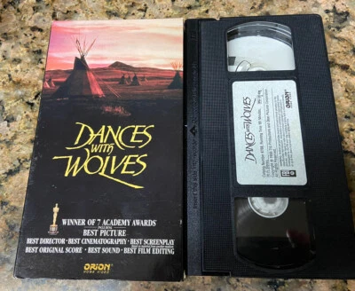 Nice Vintage 1990 Dances With Wolves Kevin Costner VHS Cassette Tape Minty - Image 1 of 3