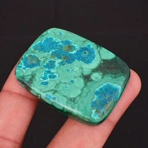 Natural Azurite In Malachite Crystal Palm Stone - Self Care and Stones Gms 38.69 - Picture 1 of 4