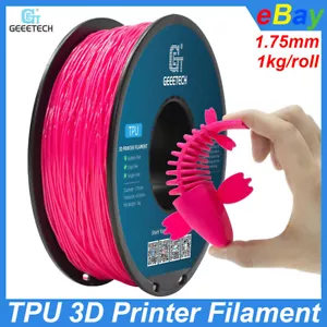 Geeetech TPU 3D Printer Filament 1.75mm 1kg Pink 95A High Flexibility Filament - Picture 1 of 10