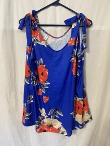 Leo Rosi Floral Tie Strap Tank Size XL - Picture 1 of 3