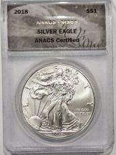 2018 American Silver Eagle ANACS MS 69