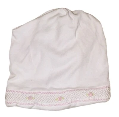 Bebé Niña KISSY KISSY Premier Talla Pequeña Blanco Sombrero Gorro Gorra Algodón Pima Tejido Foto 1 de 4
