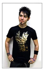 Distressed Eagle Retro Vintage Gold Foil Emo Style T-Shirt - Bild 1 von 20