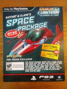 Ratchet & Clank Space Package - PS3 Pre-order Game Crazy Exclusive DLC Card - Picture 1 of 2