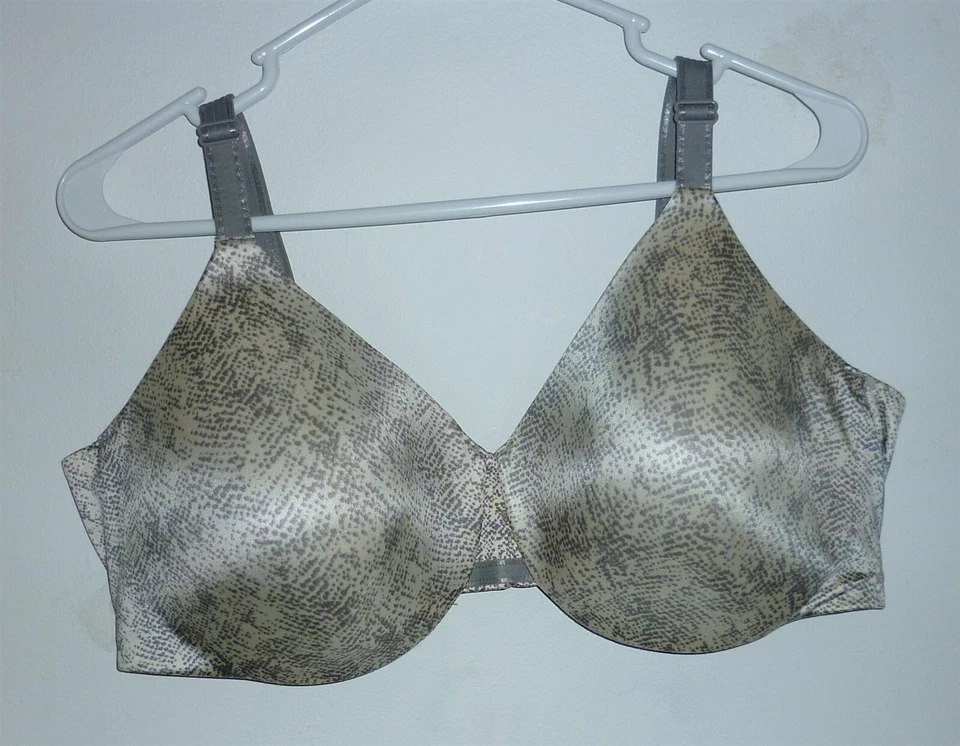 BALI ONE SMOOTH U SMOOTHING & CONCEALING UW T-SHIRT BRA #3W11 GRAY PRINT SZ 42DD - Image 1 of 1