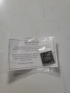 Semper Unitas 11. September 2001 MMC Memorial US-Flagge Vintage Krawattennadel Anstecknadel - Bild 1 von 5