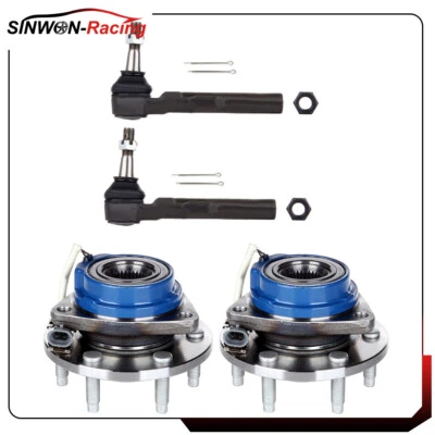 Buje de rueda delantera y cojinete de barra de amarre exterior 4 piezas 1 año de garantía para Pontiac Chevrolet Foto 1 de 4