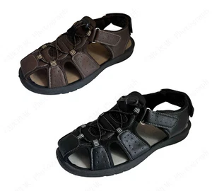 Brand New Mens Sandals Closed Toe Hook and Loop Fisherman Hiking Casual Slippers - Picture 1 of 13