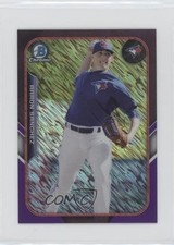 2015 Bowman The Farm's Finest Chrome Mini Shimmer Refractor Purple Aaron Sanchez