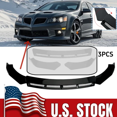 For Pontiac G8 GT GTO Front Bumper Lip Splitter Spoiler Body Kit Black Glossy - Image 1 of 4
