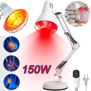 150W Wärmelampe Rotlicht Strahler Infrarotlampe Rotlichtlampe Therapie lampe DE - Bild 1 von 19