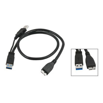 New USB 3.0 A Male to Micro B Y Cable for Mobile Hard Drive HDD - Image 1 of 4
