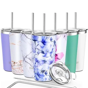 THILY Stainless Steel Tumbler Coffee Cup 20 oz Triple-Insulated Travel Mug wi... - Picture 1 of 7