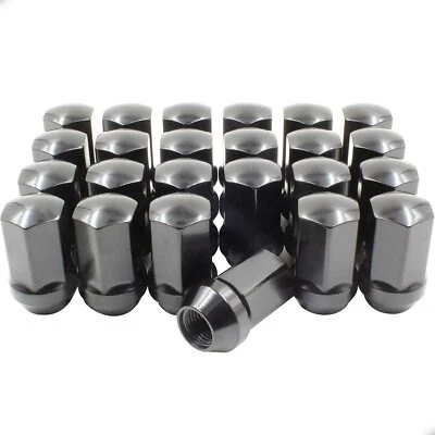 32 Black OEM Factory Lug Nuts For GMC Sierra 2500 3500 HD Trucks 14x1.5 7/8" Hex - Image 1 of 4