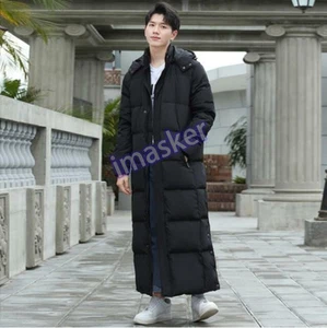 Men's Coat Extra Long Women Duck Down Large Fur Collar Parka Outdoor  - Picture 1 of 44