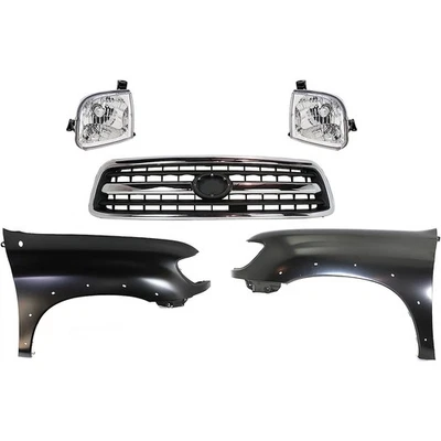 Grille Kit For 2000-2002 Toyota Tundra with LH RH Fenders and Headlights - Image 1 of 4