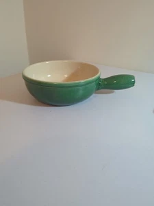 De colección. Olla de fondue Landert Serveware verde esmaltado gres suizo 9" diámetro #22? - Imagen 1 de 8