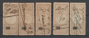 Francobolli Documentario Fiscale Entrate Indie Olandesi circa 1890 confezione originale 10 centesimi - Foto 1 di 1