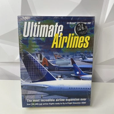 Rare Ultimate Airlines EXP Microsoft Flight Simulator 2000 BIG BOX  SELAED - Image 1 of 4