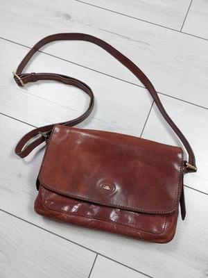 Bandolera vintage de cuero marrón THE BRIDGE Foto 1 de 4