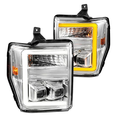 For Ford F-350 Super Duty 08-10 Headlights Plank Style Driver & Passenger Side Foto 1 de 4