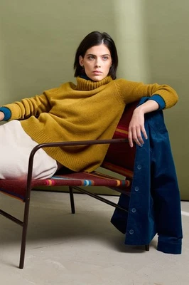 Seasalt Women's Regular Braque Lambswool Blend Roll Neck Jumper Kelp - Image 1 of 4