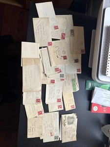 LOT OF 28 LETTERS ENVELOPES FAMILY HISTORY 1920s - 1940s New Jersey - Picture 1 of 10