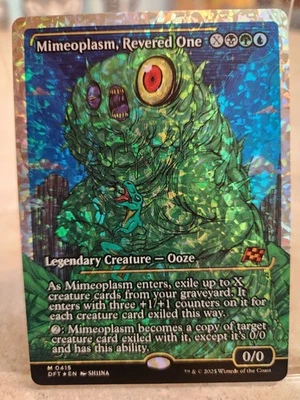 MTG Mimeoplasm, Revered One (Showcase) (Fracture Foil) Aetherdrift NM English - Image 1 of 4