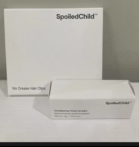 Spoiled Child Pink Conditioning Tinted Lip Balm .14 Oz & No Crease Hair Clips - Picture 1 of 4