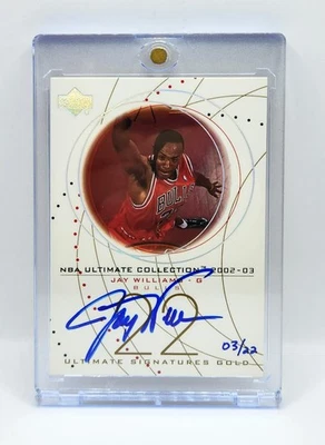 Jay Williams 2002-03 Ultimate Collection Auto RC Rookie Signatures Gold 03/22 📈 - Image 1 of 3