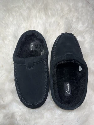 Zapatillas zueco sin cordones forradas Sherpa de gamuza espalda abierta Clarks para hombre talla 10 M. S11 Foto 1 de 4